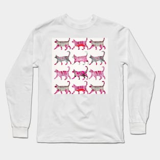 Magenta Cat Collection Long Sleeve T-Shirt